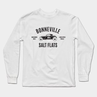 Bonneville Salt Flats Coupe racer logo - black print Long Sleeve T-Shirt